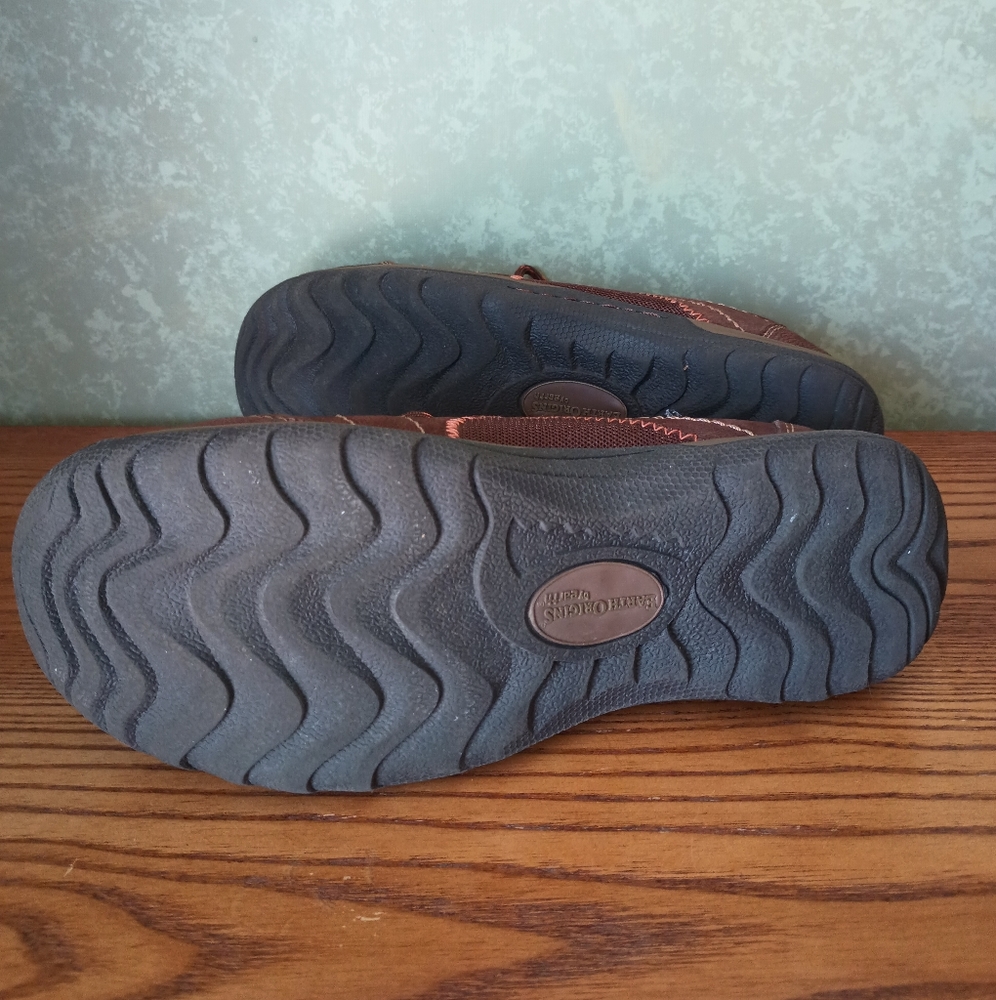 Earth Origins Brown Leather Hiking Walking Shoes Womens 6 Athleisure - Picture 4 of 9